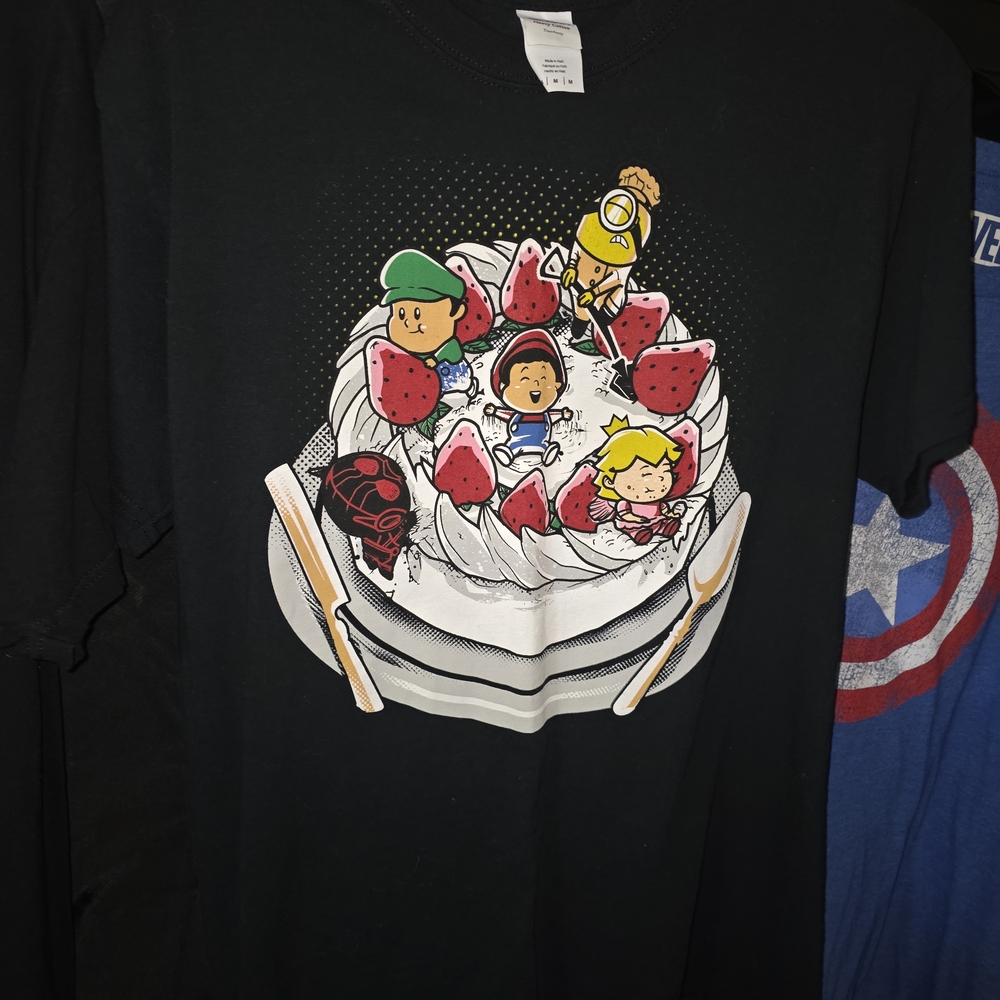 Gildan Black T-Shirt with Cartoon Design